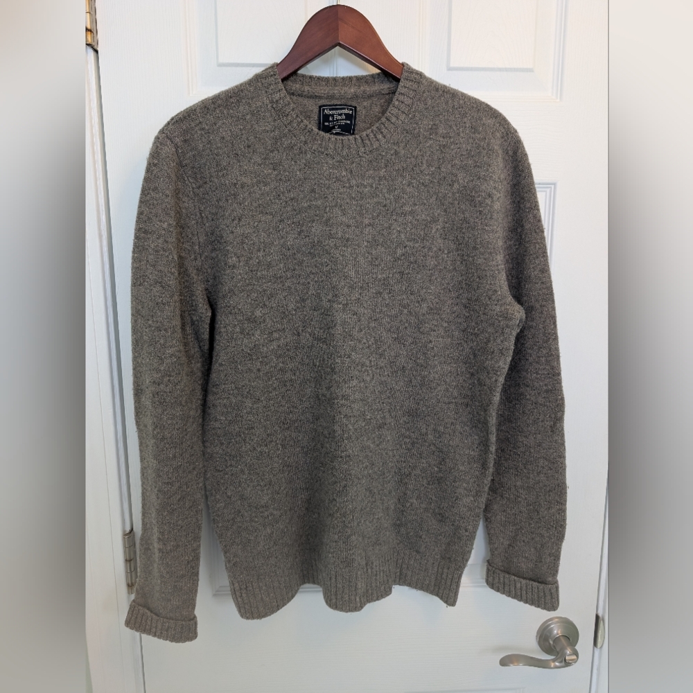 Abercrombie & Fitch Men's Wool Crewneck Sweater - Brown